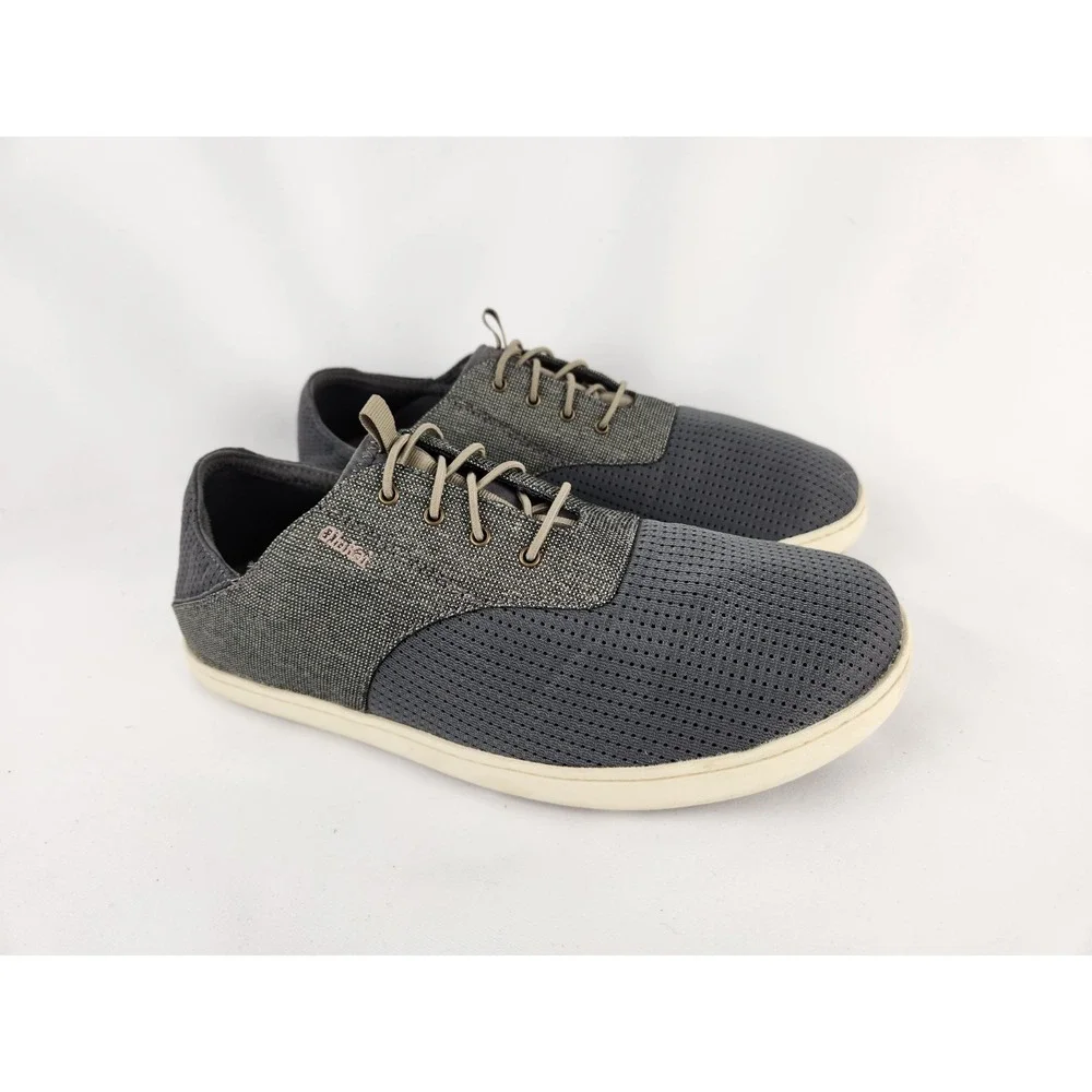 OluKai Men's Nohea Moku Sneaker‎ Size 9.5 Grey Shoes Slip On Loafer Boat Beach